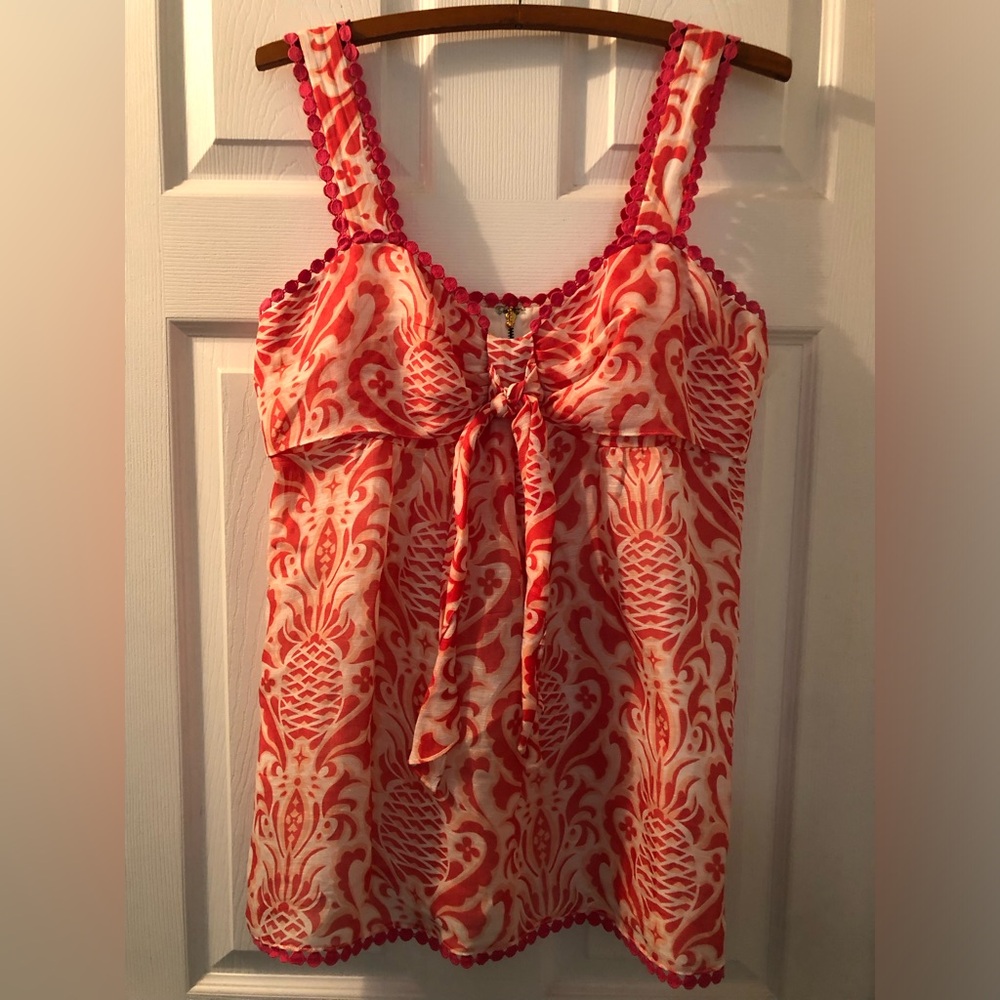 KateSpade peach pineapple print tank top - size 10